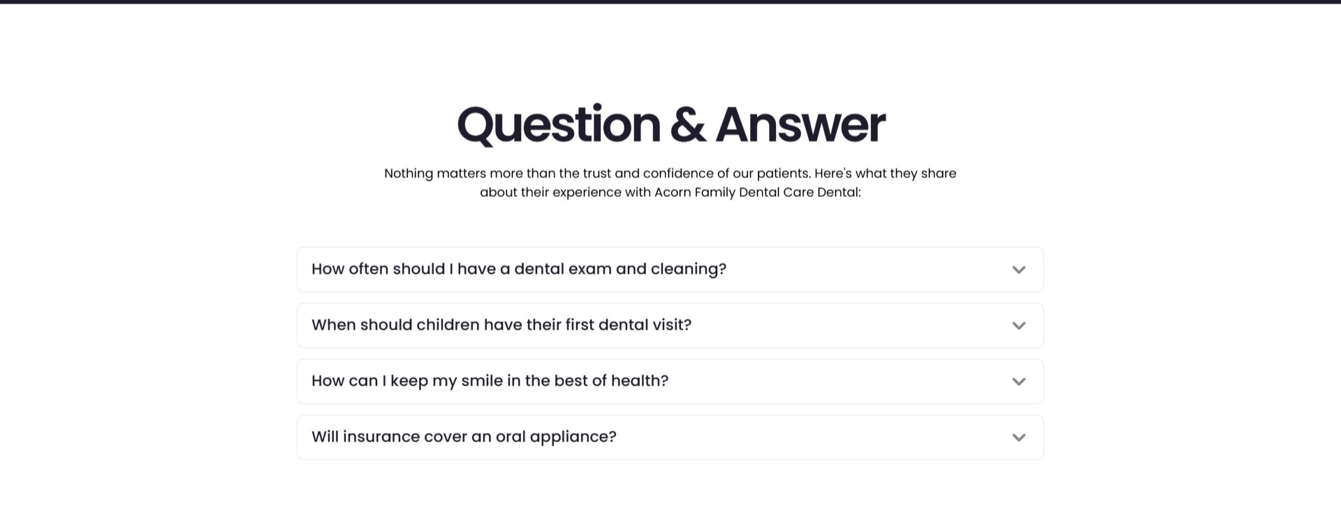 FAQ — marked up with FAQPage schema