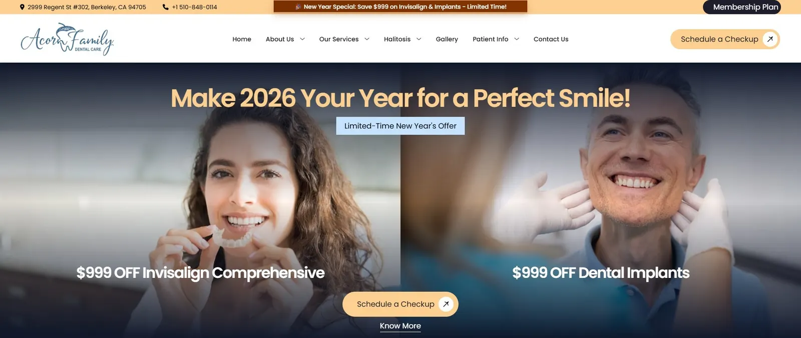 Acorn Family Dental screenshot