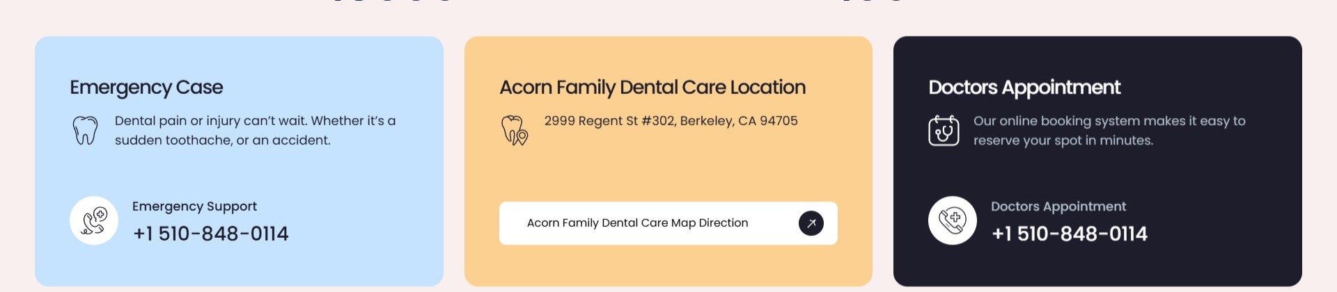 Info bar — hours, phone, book CTA