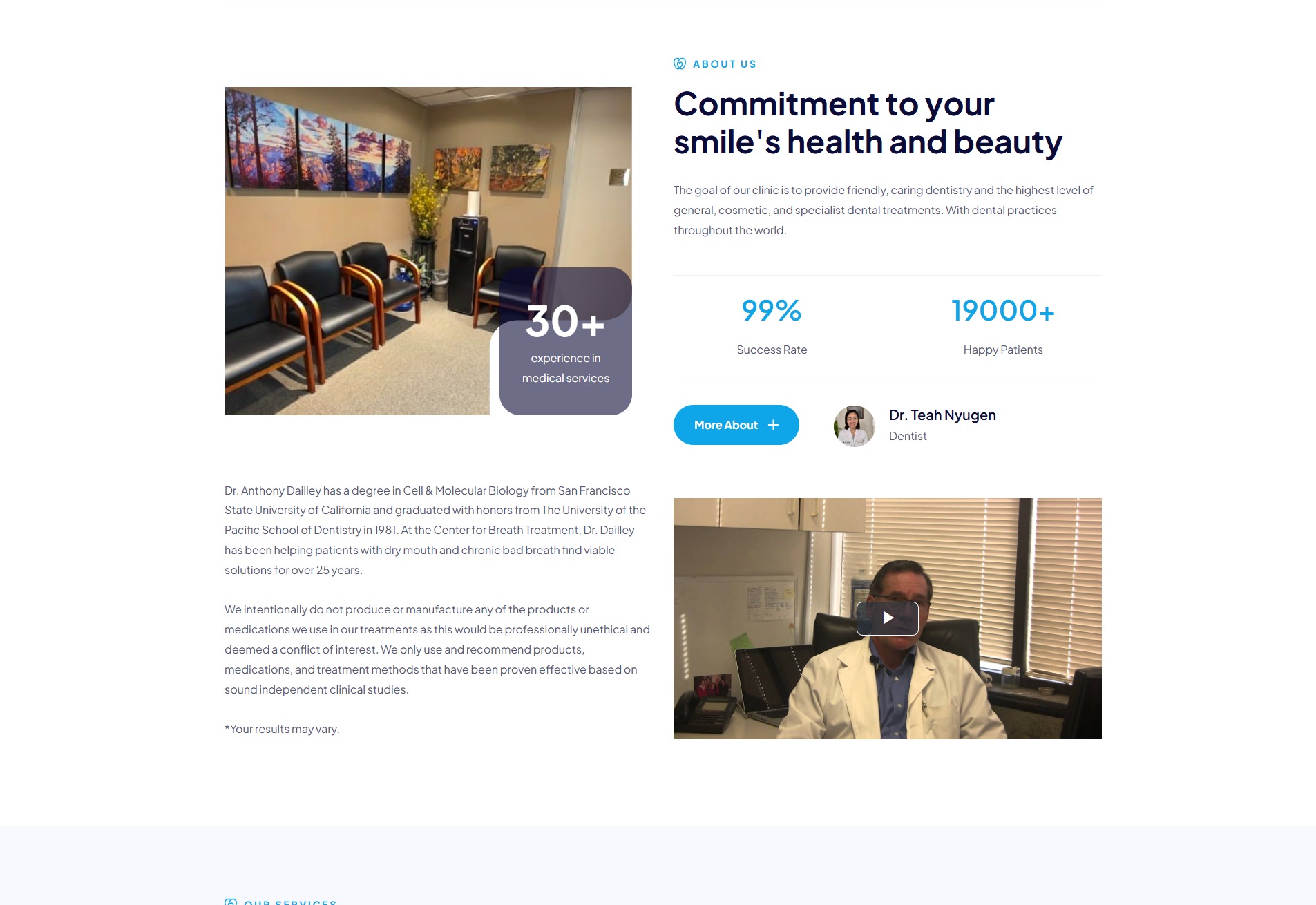 About the clinic — 30+ years of focused expertise