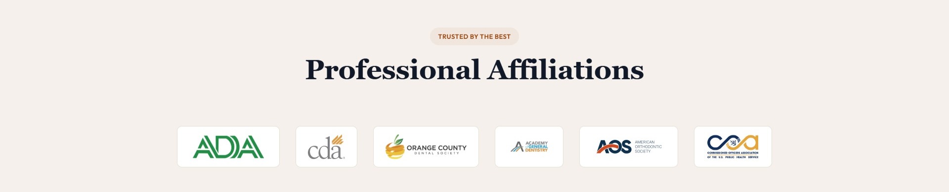 Affiliations + trust markers