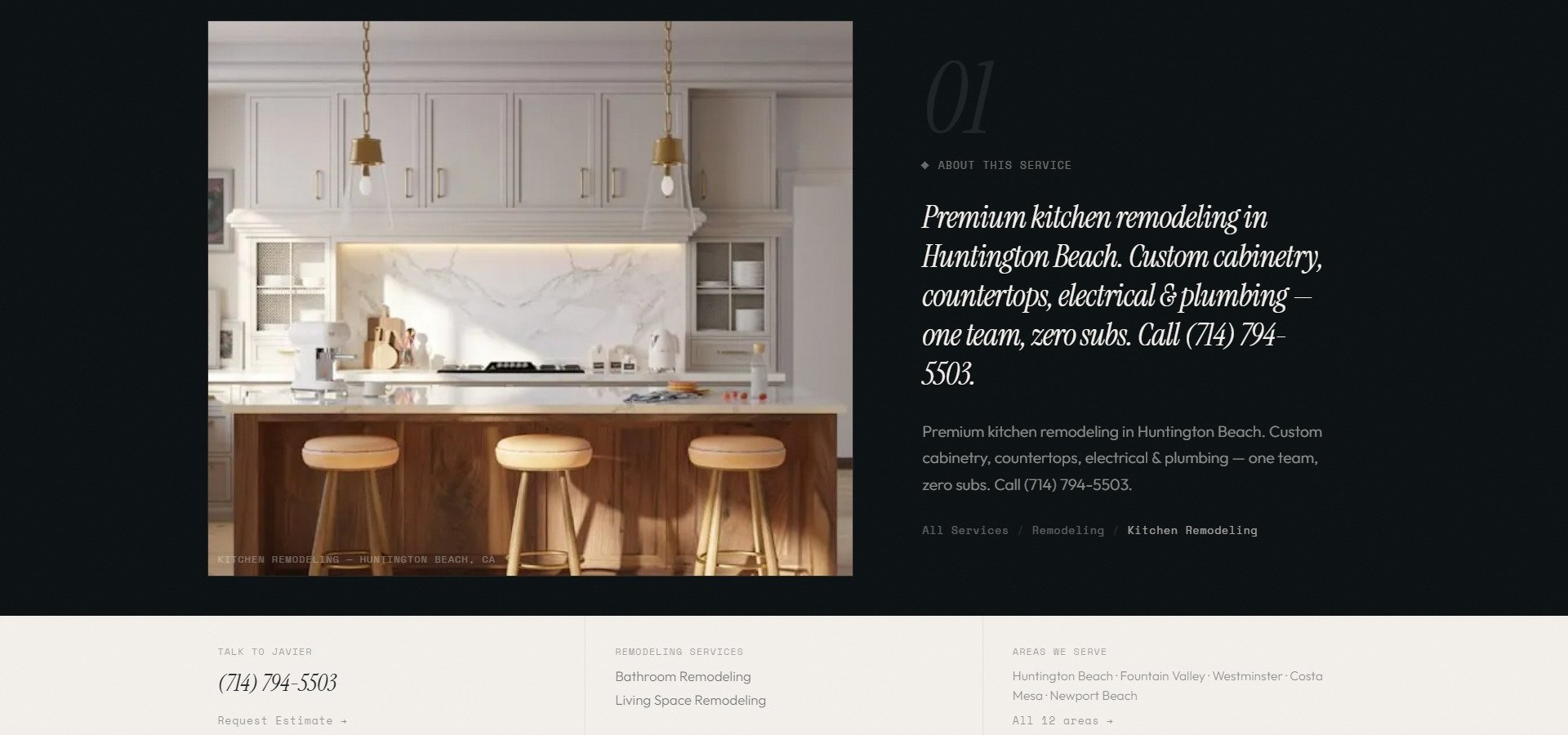 Kitchen showcase module