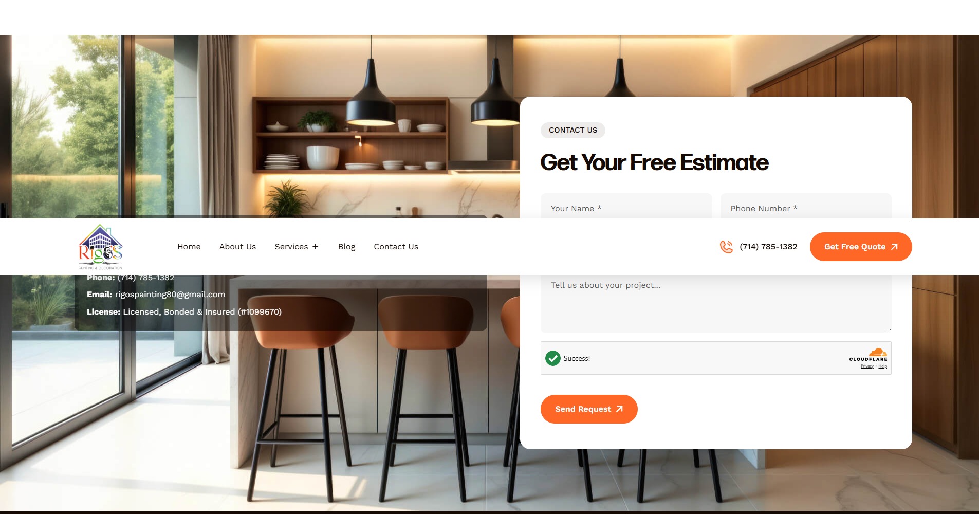 Quote request CTA with image upload