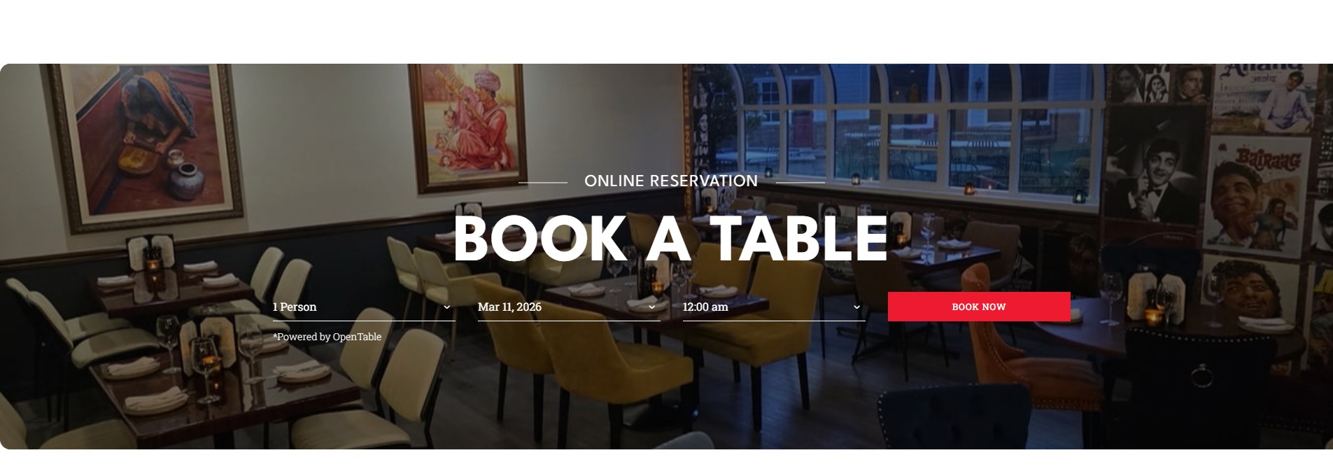OpenTable reservation block
